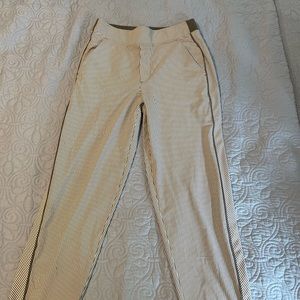 Pinstripe Athleta capri pants